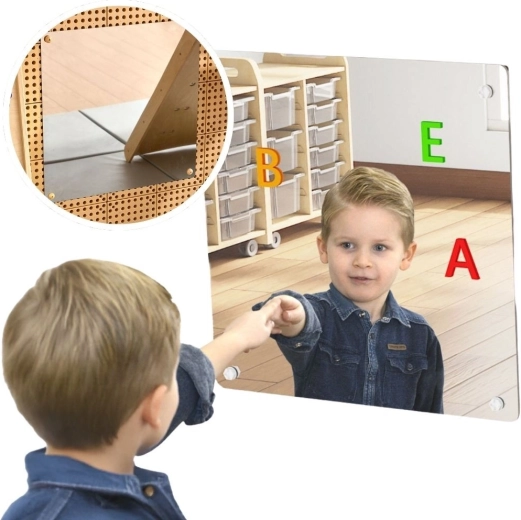 Masterkidz großes magnetisches Spiegel für STEM-Tafeln 60 × 60 cm