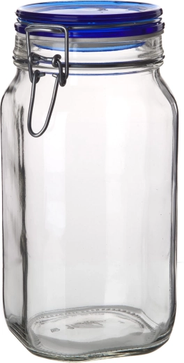 Hermetisches Glasgefäß mit Bügelverschluss 1,5 l FIDO Blue