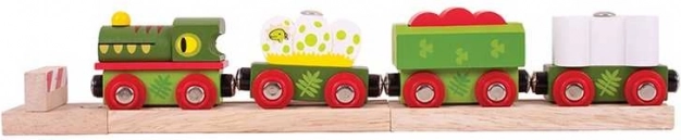Dinosaurier-Zug mit Schienen Bigjigs Rail