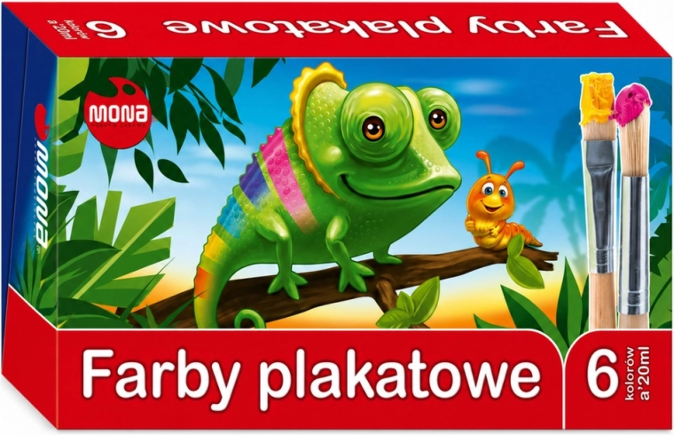 Schul-Plakatfarben MONA 6 Farben 20 ml - 1 Stück