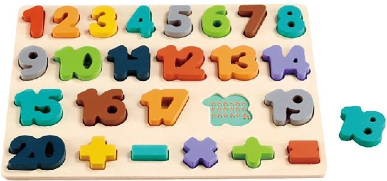 Holzpuzzle mit Zahlen Baby Mix