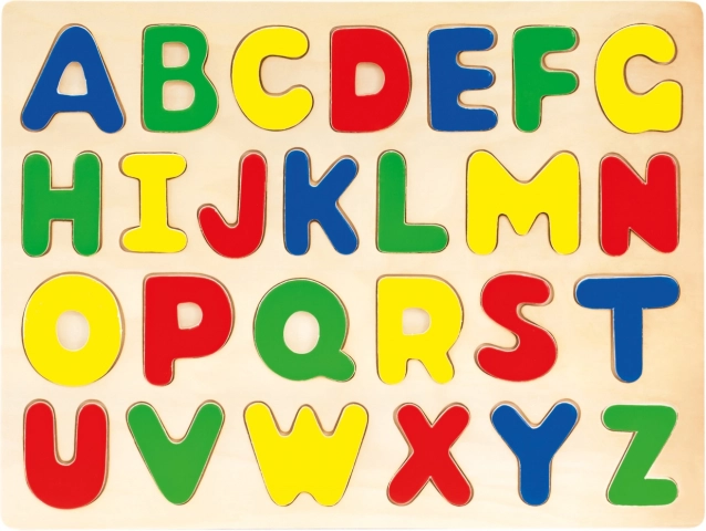 Holzpuzzle mit Alphabet-Einlage für Kinder von Bino