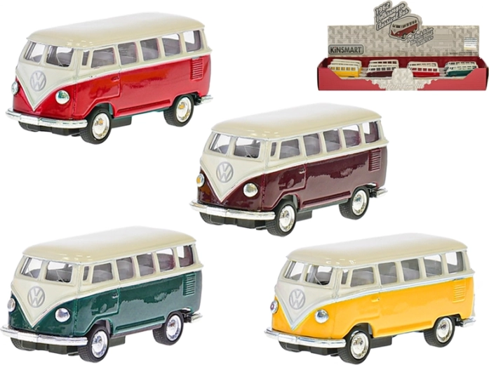Kinsmart VW Classic Bus 1962 Metallmodell 1:64 mit öffnenden Türen