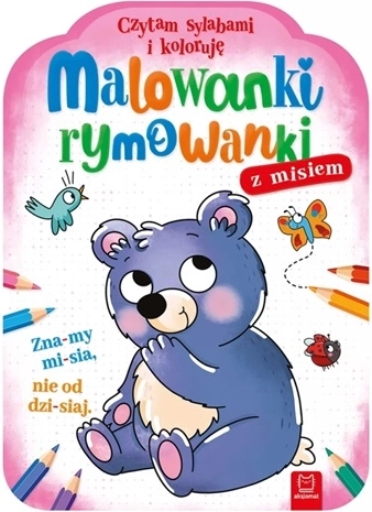 Ausmalbilder und Reime mit dem Bären – Lesen nach Silben