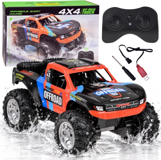 Ferngesteuertes 4x4-Geländefahrzeug, Amphibienfahrzeug