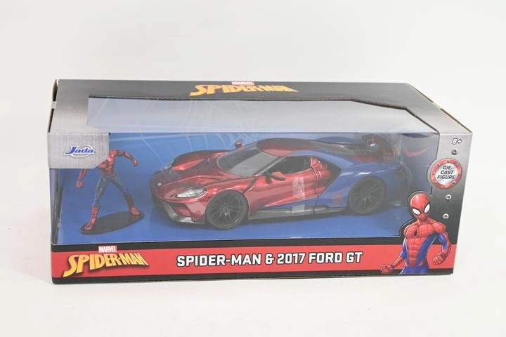 Jada Toys Marvel Spider-Man – Automodell Ford GT 2017 1:24 mit Figur - 1 Stück