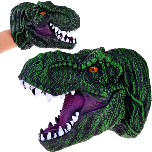 Gummi-Handpuppe T‑Rex – realistisch gestalteter Dinosaurierkopf 19 cm