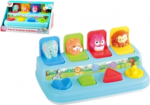 Steckspiel mit herausspringenden Tierchen – interaktives Spielzeug für Kinder