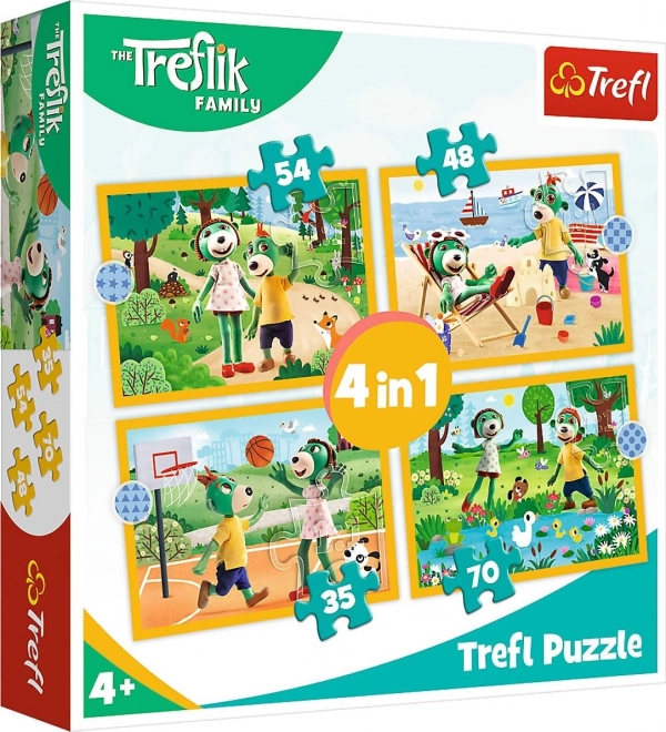 Puzzle Trefliki im Urlaub 4-in-1 (35, 48, 54, 70 Teile)