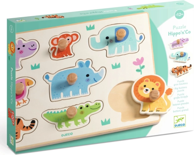 Djeco Einlegepuzzle Dschungeltiere