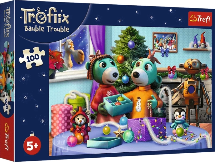 Puzzle Die Treflik-Familie: Weihnachtsszene 100 Teile