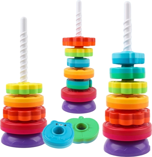 Bildungsspiralturm mit Tieren WOOPIE für Kinder