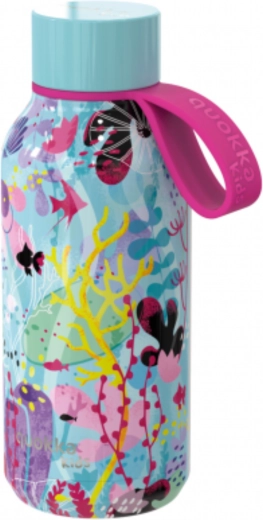 Edelstahl-Kinder-Thermoflasche Quokka Kids Solid Underwater mit Schlaufe 330 ml