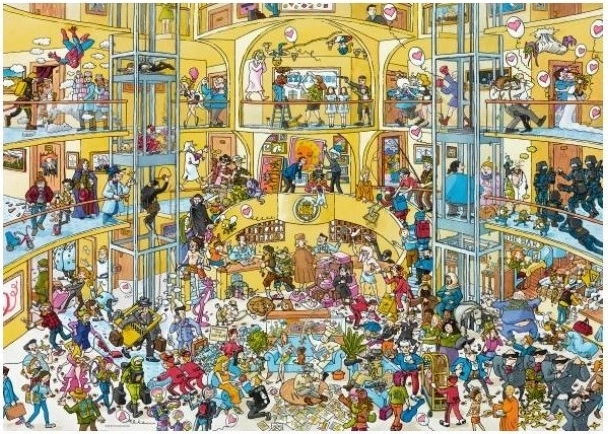 Puzzle 1000 Teile Ein Tag wie jeder im Hotel, Schone