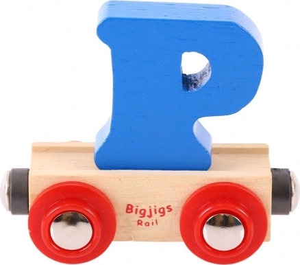 Bigjigs Rail Waggon mit Buchstabe P