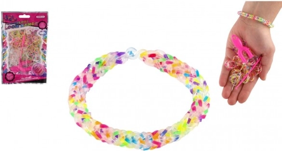 Set aus Gummibändern zum Flechten von Armbändern - Regenbogen