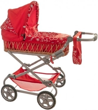 Tiefer geflochtener Puppenwagen Monika 90 × 40 × 70 cm