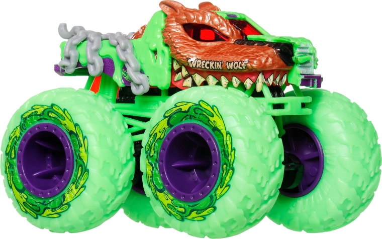 Monster Truck Wreckin' Wolf mit riesigen Rädern