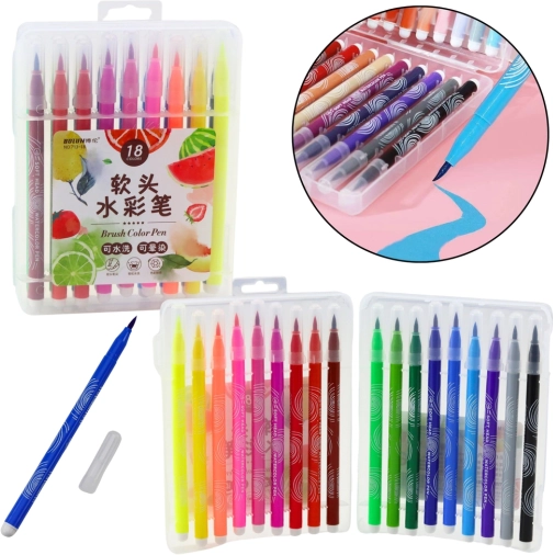 Aquarellmarker im praktischen Organizer - Set mit 18 Farben
