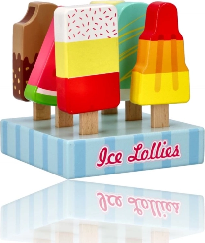 Holzeis am Ständer für Kinder