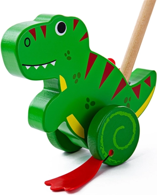 Bigjigs Baby Holz Nachziehspielzeug T. rex