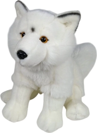 Weißer Plüschwolf 26 cm