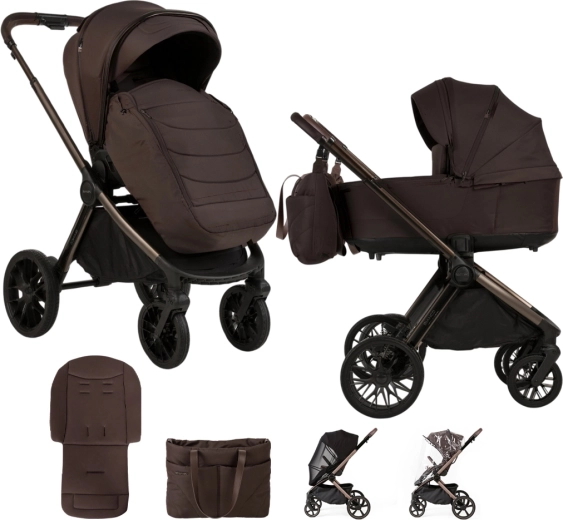 Adamex Kombikinderwagen Bianco New Chocolate Brown 2 in 1