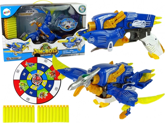 Dinobots 2v1 Dinosaurier Pterosaurier mit Pfeile und Zielscheibe