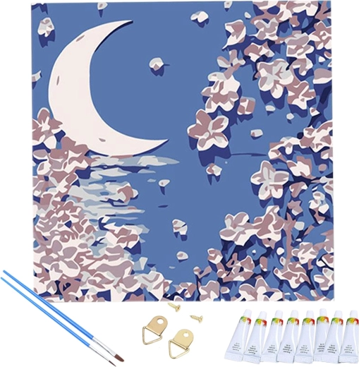 Alles in einer Box: Leinwand, Farben und Pinsel