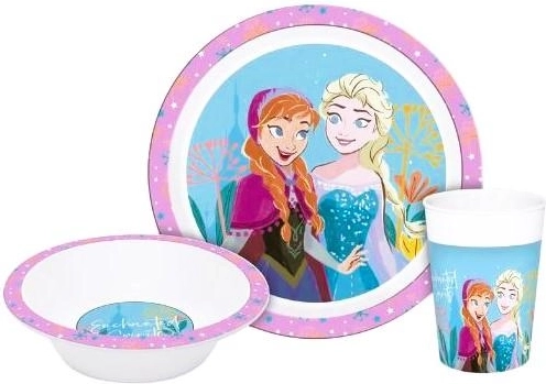 Plastik-Geschirrset Frozen 3 tlg.