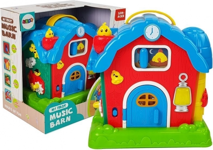 Musikscheune – interaktive Farm mit Tieren und Geräuschen, rot