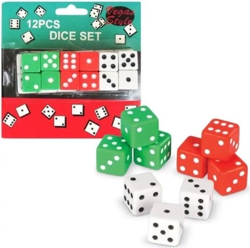 Bunte Spielwürfel (12 Stück)