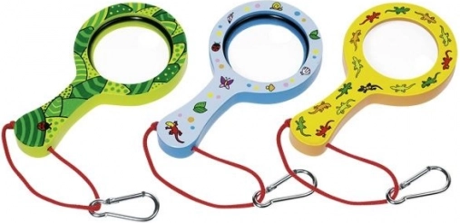 Goki Kinderlupe aus Holz – 1 Stk., Farb-Mix