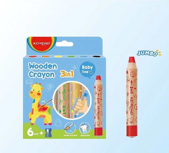 Aquarell-Pastelle 3-in-1 KEYROAD, Set mit 6 Farben