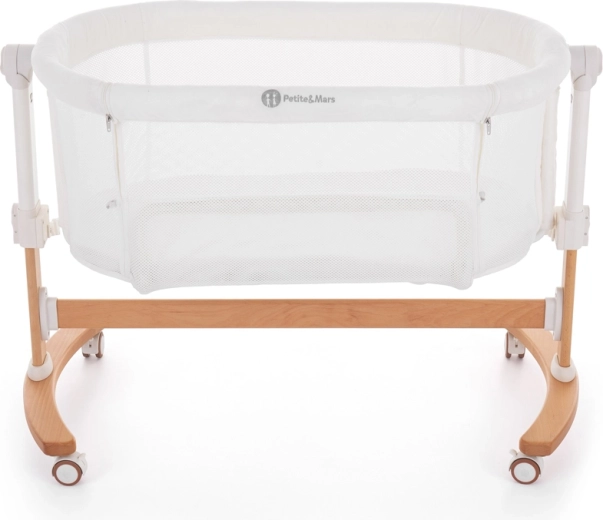 Beistellbett mit Wiege Glory 2-in-1 PETITE & MARS, cremefarben