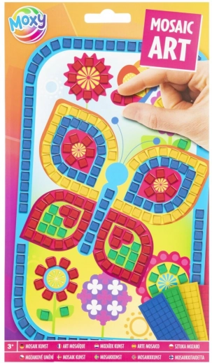 Kreativ-Set Mosaik nach Farben – metallisch A5, Motiv Schmetterling