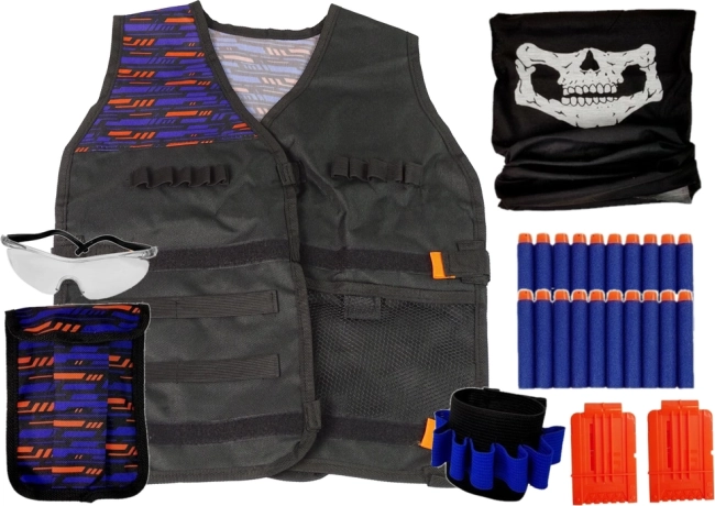 Kinder Taktisches Set mit Weste, Tuch und Schutzbrille