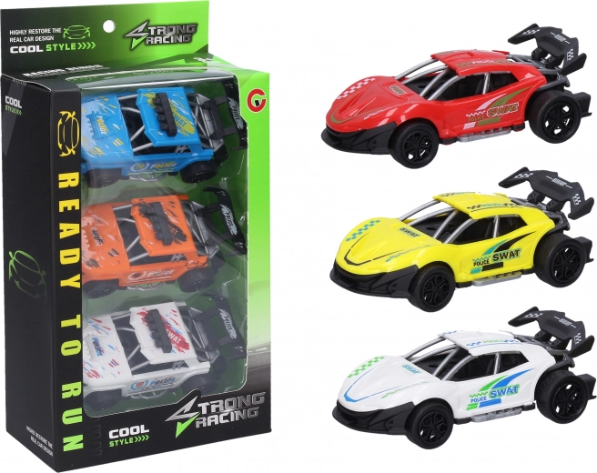 Set aus Metallautos 11 cm – 3 Stk., Rückzug