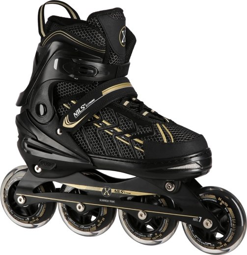 Inline-Skates Nils Extreme schwarz-gold – L (39–42)