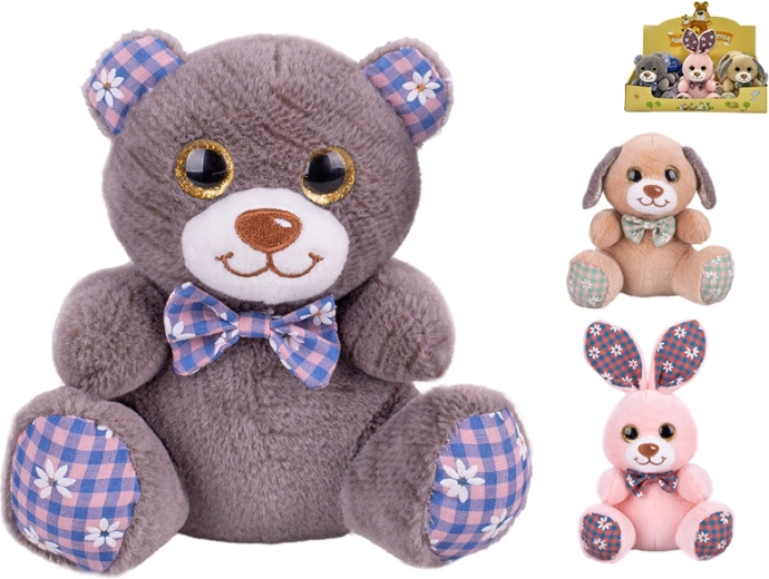 Plüschtier 15 cm mit Schleife – für Babys