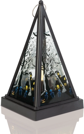 Halloween-LED-Laterne mit Skelett