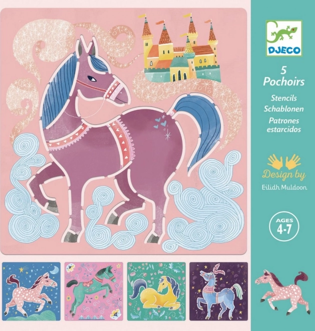 DJECO Schablonen – Pferde