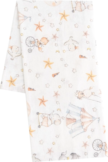 Flanell-Babywindel mit Aufdruck New Baby Circus