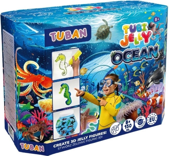 Tubi Jelly Ocean Set mit großem Aquarium (8 Farben)