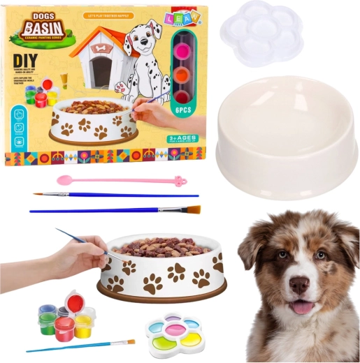 Kreativset zum Bemalen eines Hundenapfs, 6-teilig