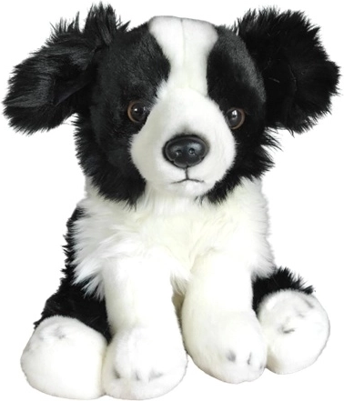Sitzende dekorative Border-Collie-Figur 28 cm