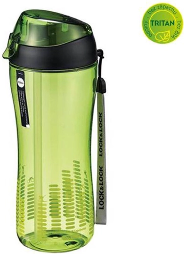 Sportflasche mit Lock-Deckel 550 ml mit Silikon-Strohhalm – grün