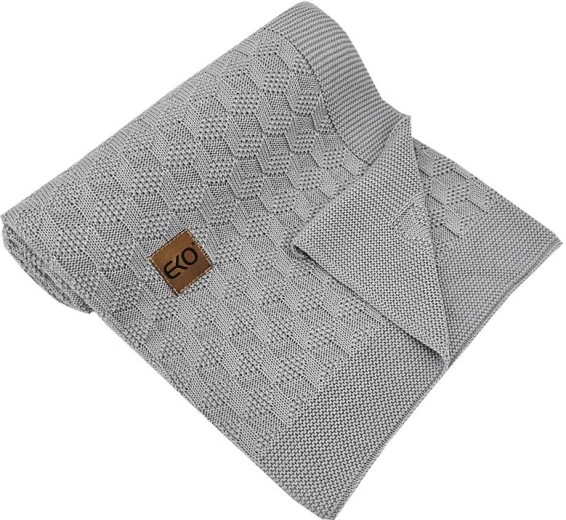 EKO Bambusdecke Light Grey 80 × 100 cm