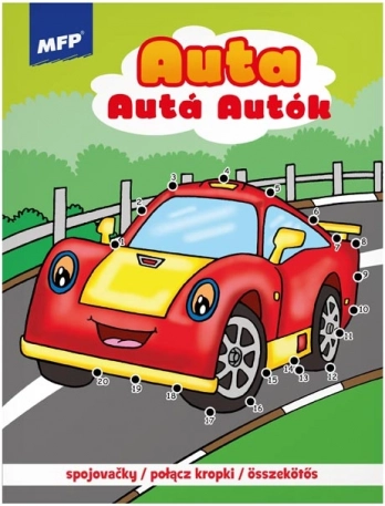 Malbuch und Punkt-zu-Punkt Autos 2, 210 × 276 mm, 32 Seiten