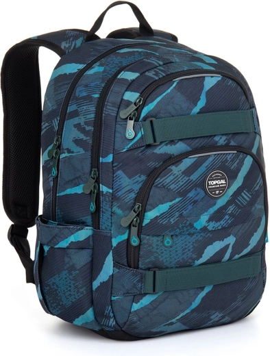 Studentenrucksack Topgal VIKI in dunkelblau-türkisfarbenem Design